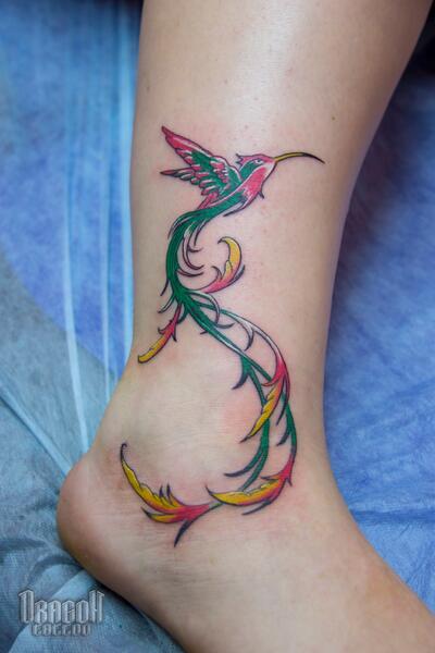 Tatu kolibri na stupne