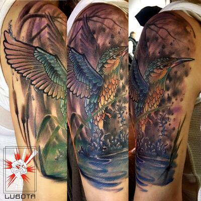 Tatu kolibri na pleche