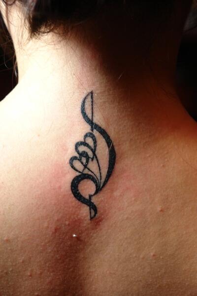 Tatu serdce na spine