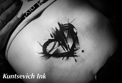 Tatu serdce na zhivote