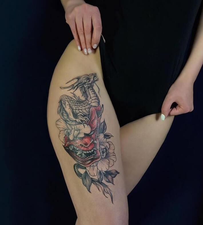 Фото тату Hania dragon