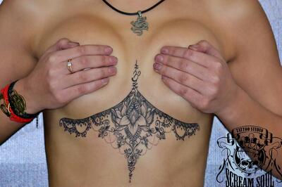 Tatu mandala na grudi