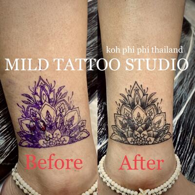 Coverup tattoo bamboo tattoo T