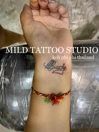 Name tattoo bamboo tattoo Thai