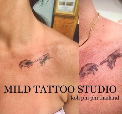 Hand tattoo bamboo tattoo Thai