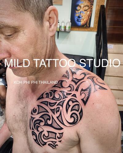 Maori tattoo bamboo tattoo Tha