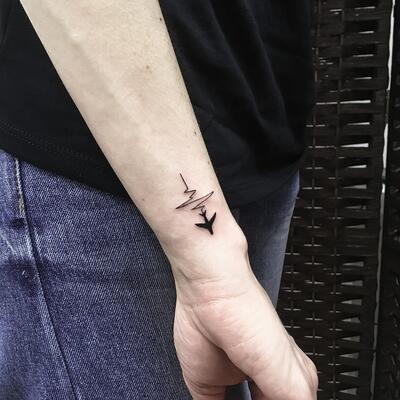 Tatu samolet na ruke