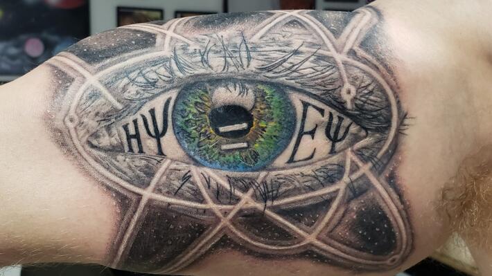   The eye sort of represents the observer if you will