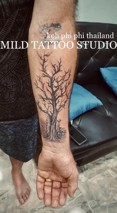Tree of life tattoo bamboo tat