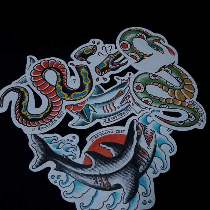 
#old #oldschool #flashtattoo #snake #shark #snaketattoo #sharktattoo #water #watertattoo #tubarao #cobra #turaotattoo #cobratattoo #agua #aguatattoo #tradicional #traditional #tradicionaltattoo #tradtionaltattoo #traditionalamerican #tattooart #Tattoodo #jbandeira
