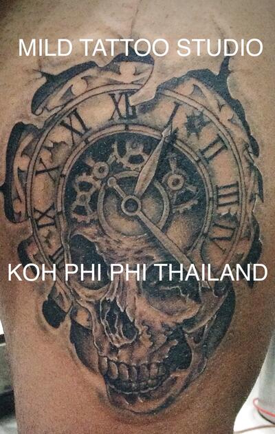 SKULL TATTOO BAMBOO TATTOO THA