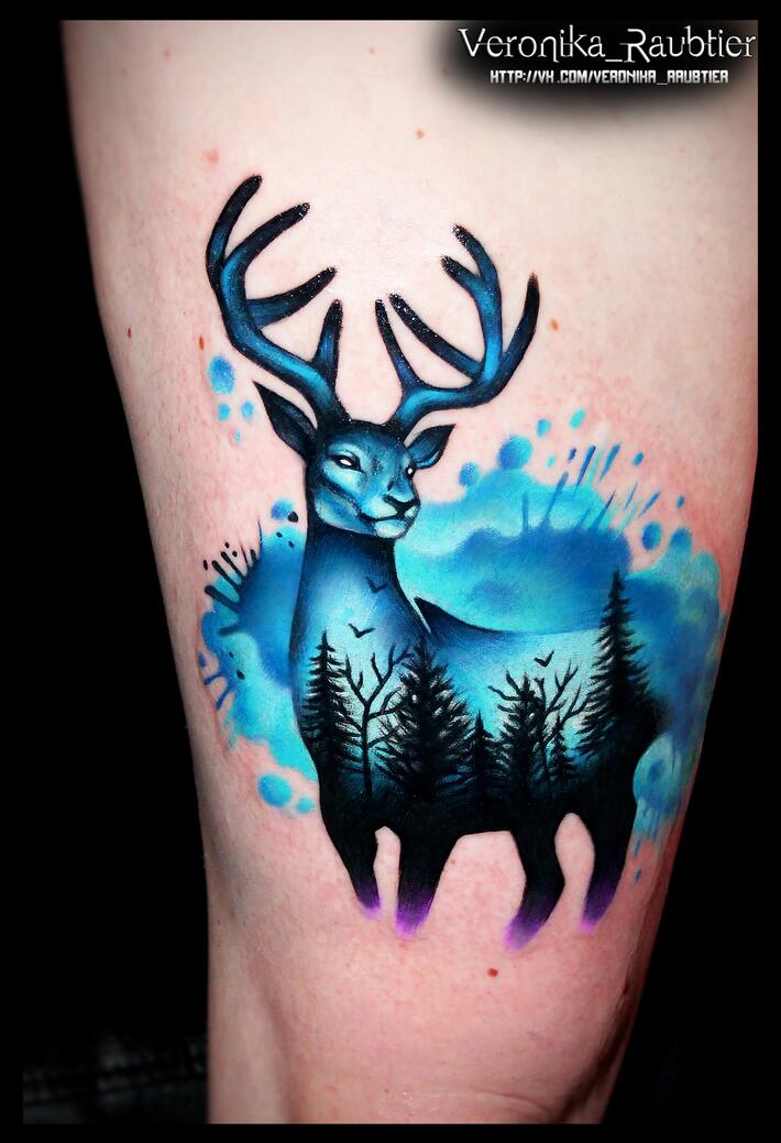 

#veronika_raubtier
#tattoo #veronika_raubtiertattoo #тату #татуировка #watercolortattoo #оленьтату #оленьакварель #оленьлестату #татулес #deer #deertattoo #foresttattoo