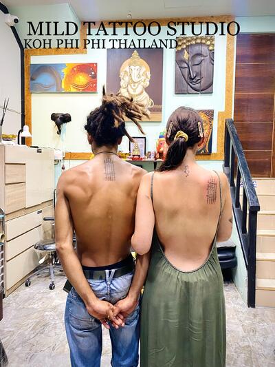 Fiveline tattoo bamboo tattoo 