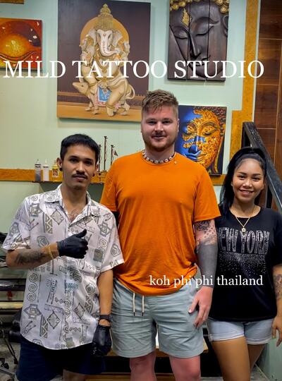 Bamboo tattoo Thailand at mild