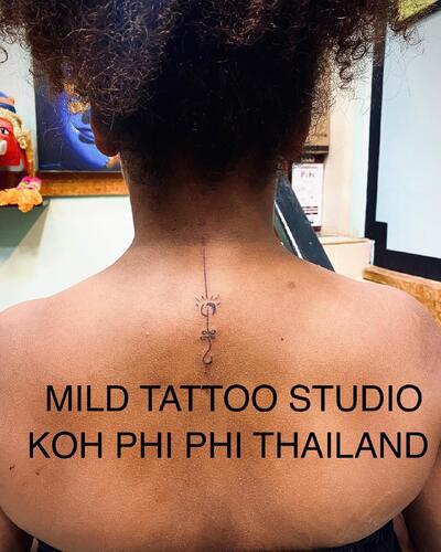 Unalome tattoo bamboo tattoo a