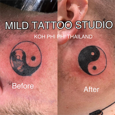Yin yang tattoo bamboo tattoo 