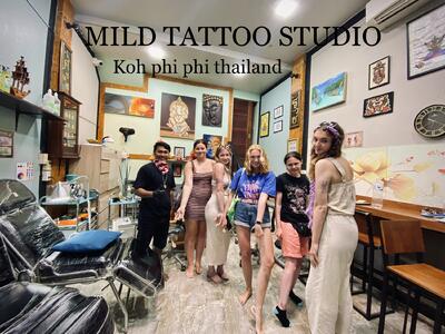 Bamboo tattoo Thailand at mild