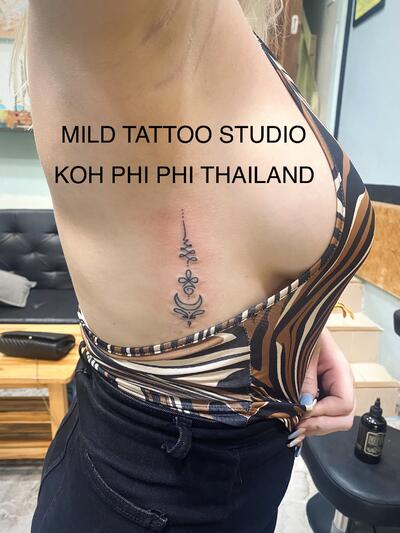 Sakyant tattoo bamboo tattoo T