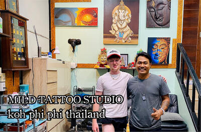 Bamboo tattoo Thailand at mild
