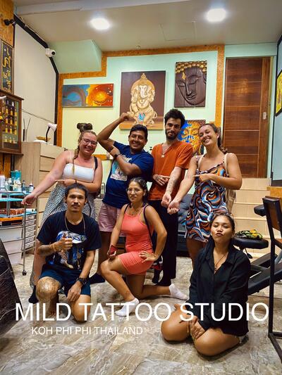 Bamboo tattoo Thailand at mild